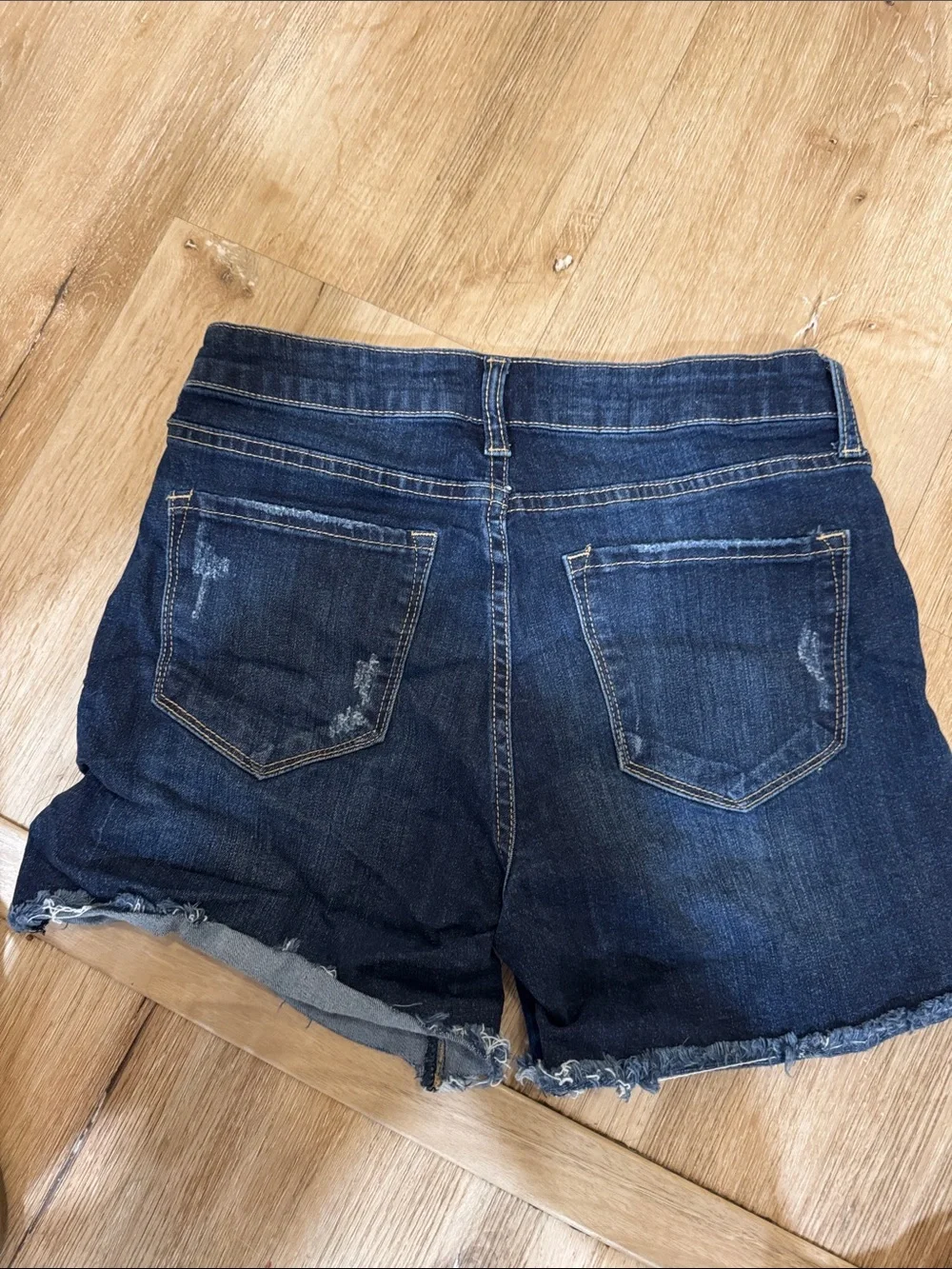 Kancan cutoff Distressed Denim Shorts - Blue